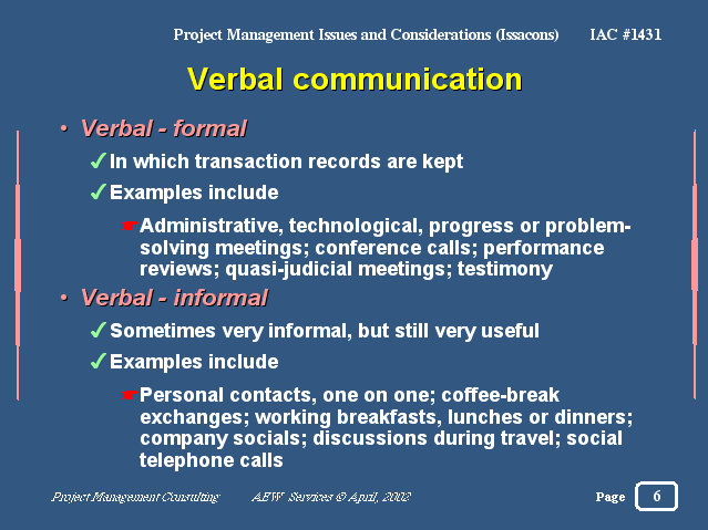 Verbal Communication