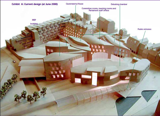 Figure 2: Model of the New Scottish Parliament Building as at June 2000